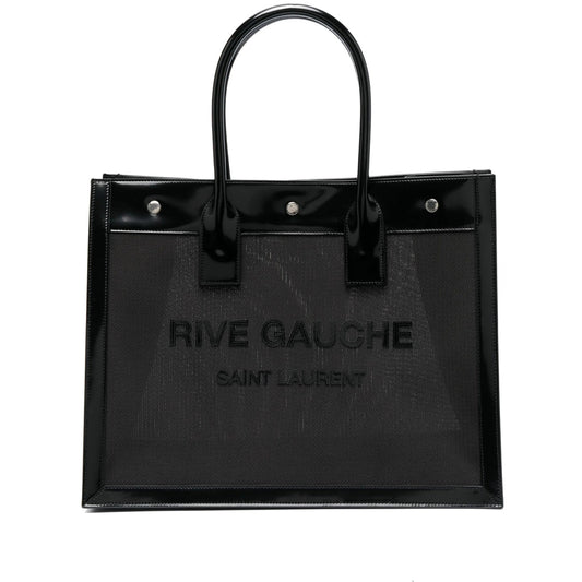 Saint Laurent Patent Mesh Tote Bag – Jet Black