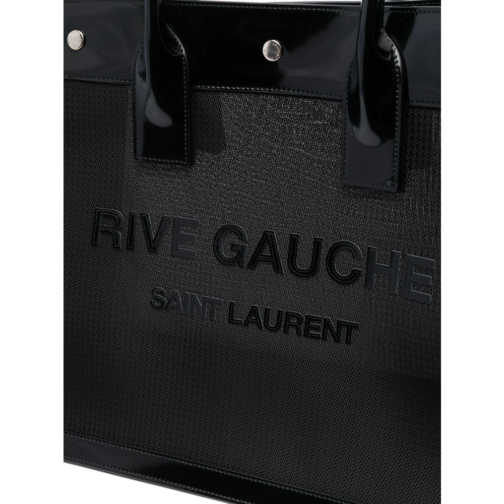 Saint Laurent Patent Mesh Tote Bag – Jet Black