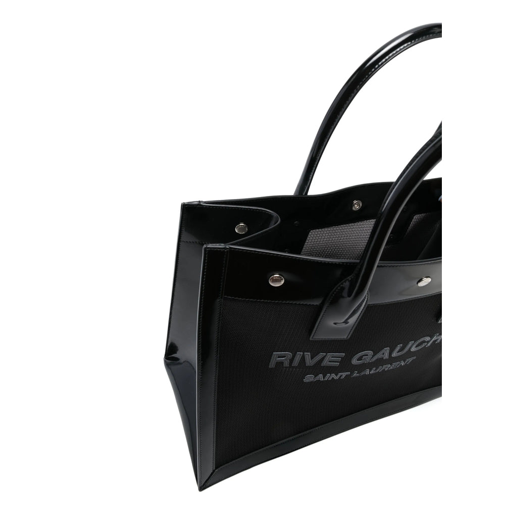 Saint Laurent Patent Mesh Tote Bag – Jet Black