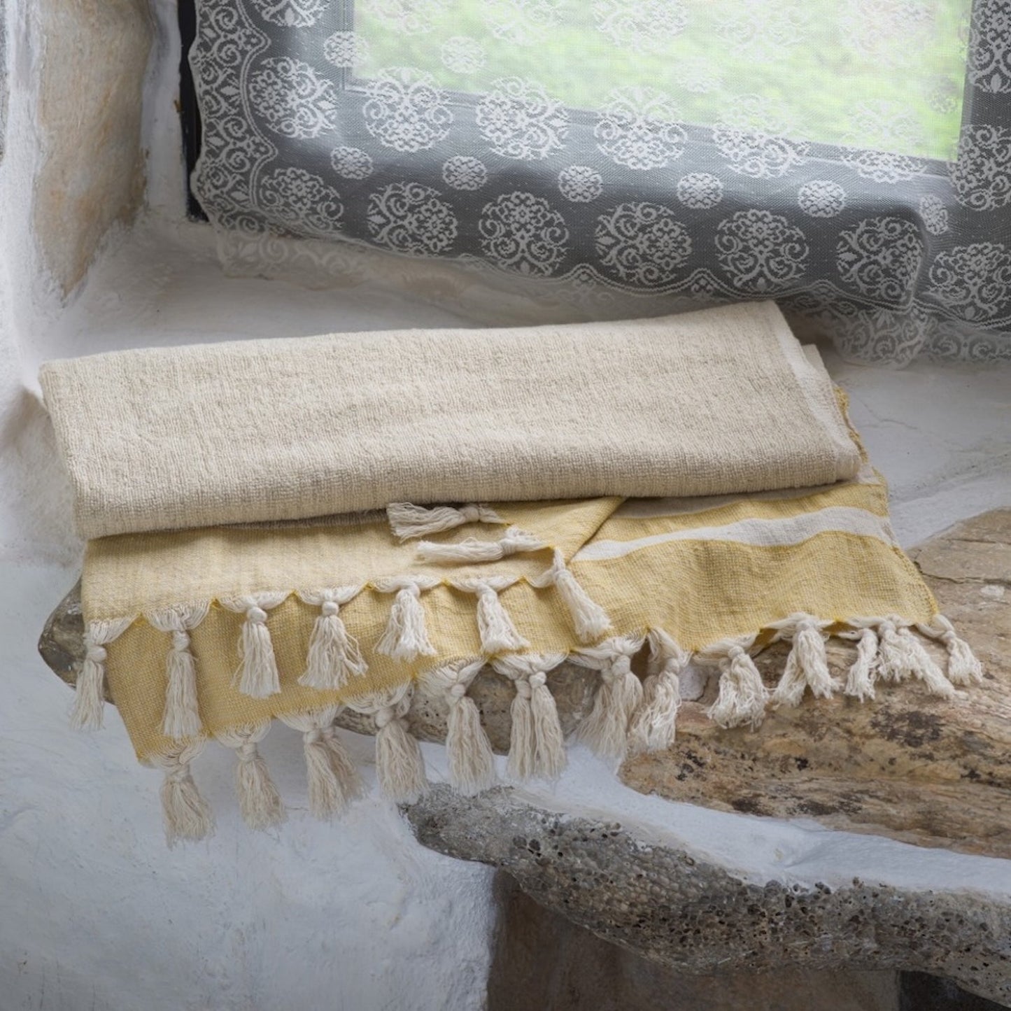 Hand loomed Linen Terry Bath Towel