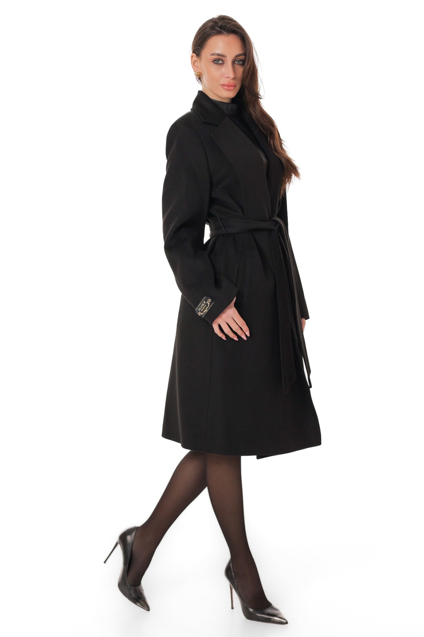 Lafayette Cashmere Blend Overcoat in Black