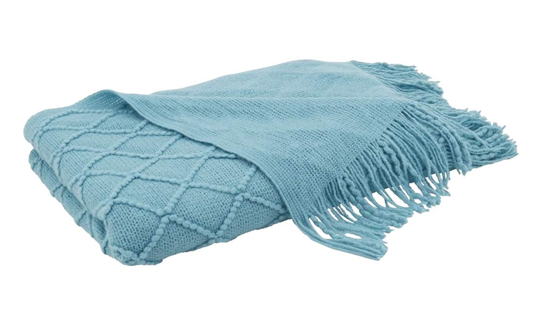 Diamond Pleat Textured Throw Blanket – Ivory