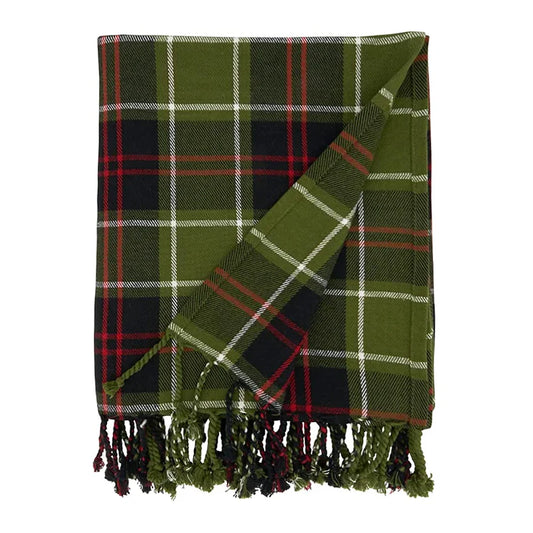 The Bridle Glen Plaid Tassel Throw Blanket