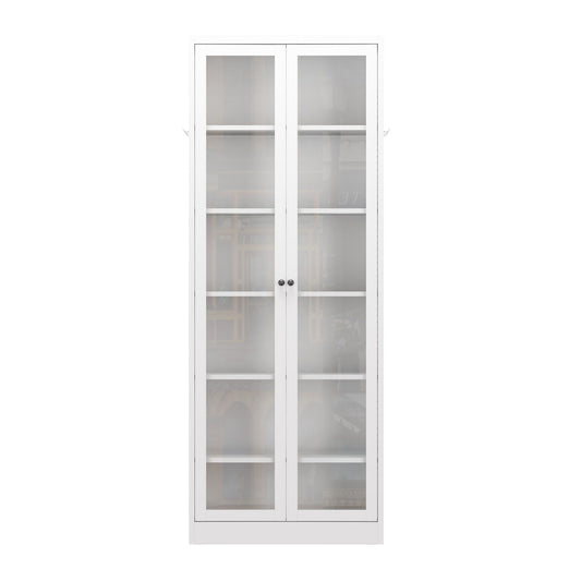 Industrial Metal Kitchen Pantry Cabinet With Adjustable Shelves - White