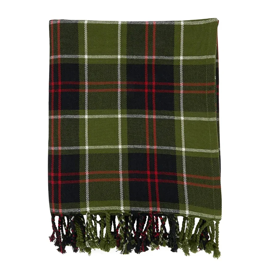 The Bridle Glen Plaid Tassel Throw Blanket