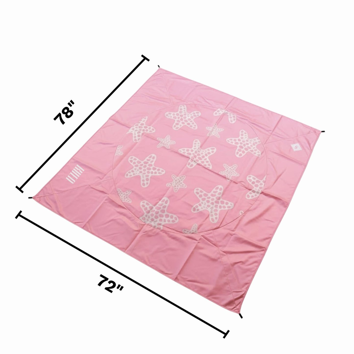 Khen Baby Beach Splash Mat Pink, 1 Piece, 78.74 x in Waterproof Polyester Portable