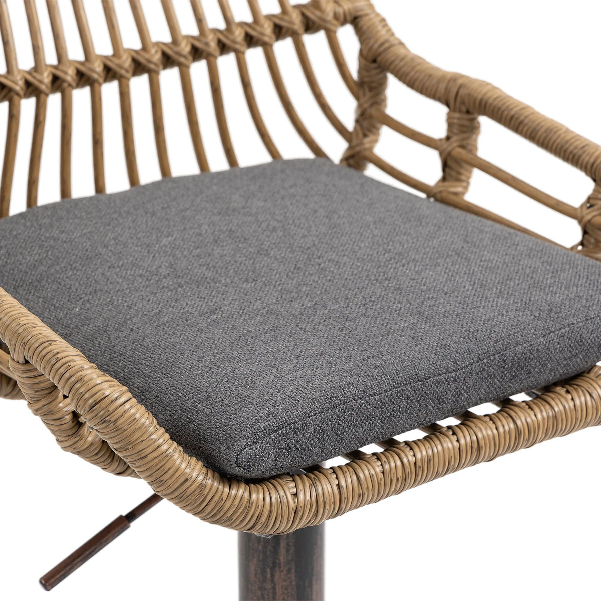 The Harbor Bar Adjustable Linen Swivel Stools — Set of 2
