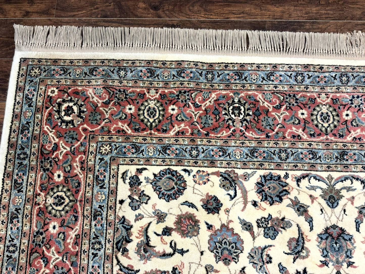 Karastan Rug 8.8 x 12, Ivory Rose Kashan #768, Wool Pile Karastan Carpet, Original 700 Series, Rare, Discontinued, Vintage