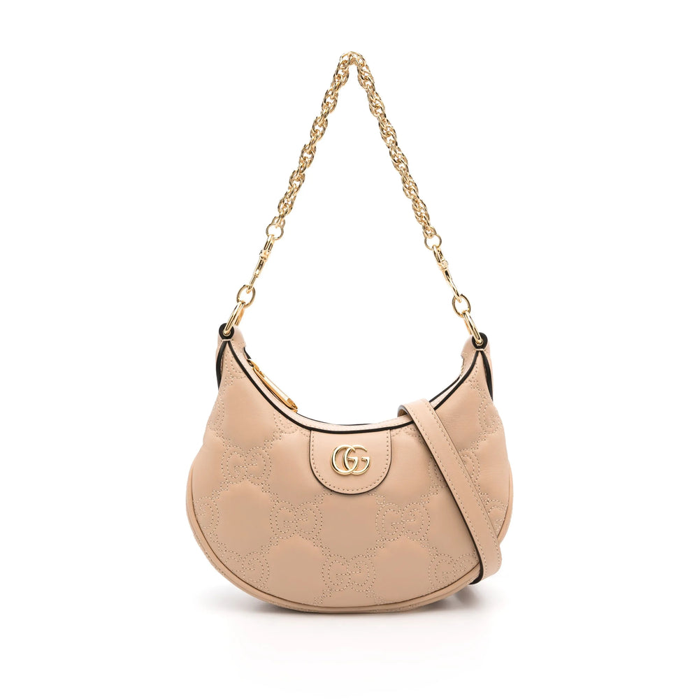Gucci GG Supreme Chain Shoulder Bag – Beige