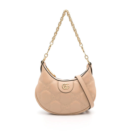 Gucci GG Supreme Chain Shoulder Bag – Beige