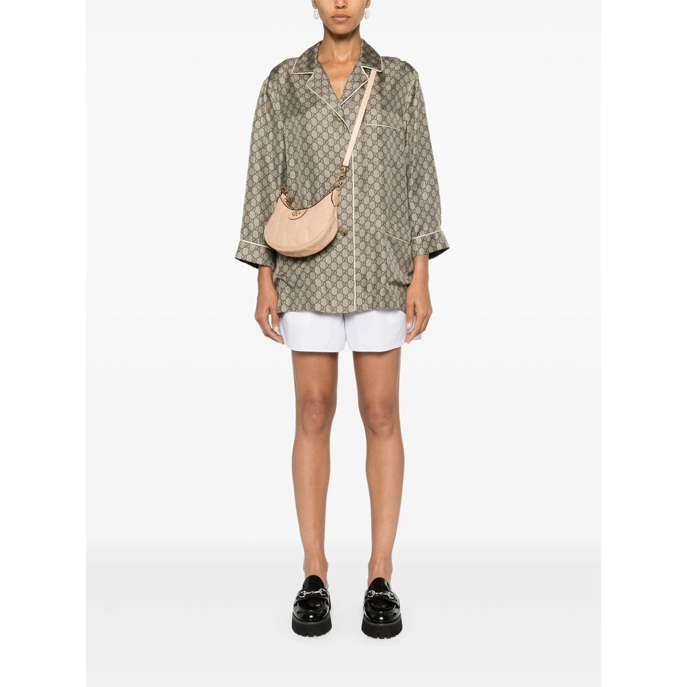 Gucci GG Supreme Chain Shoulder Bag – Beige