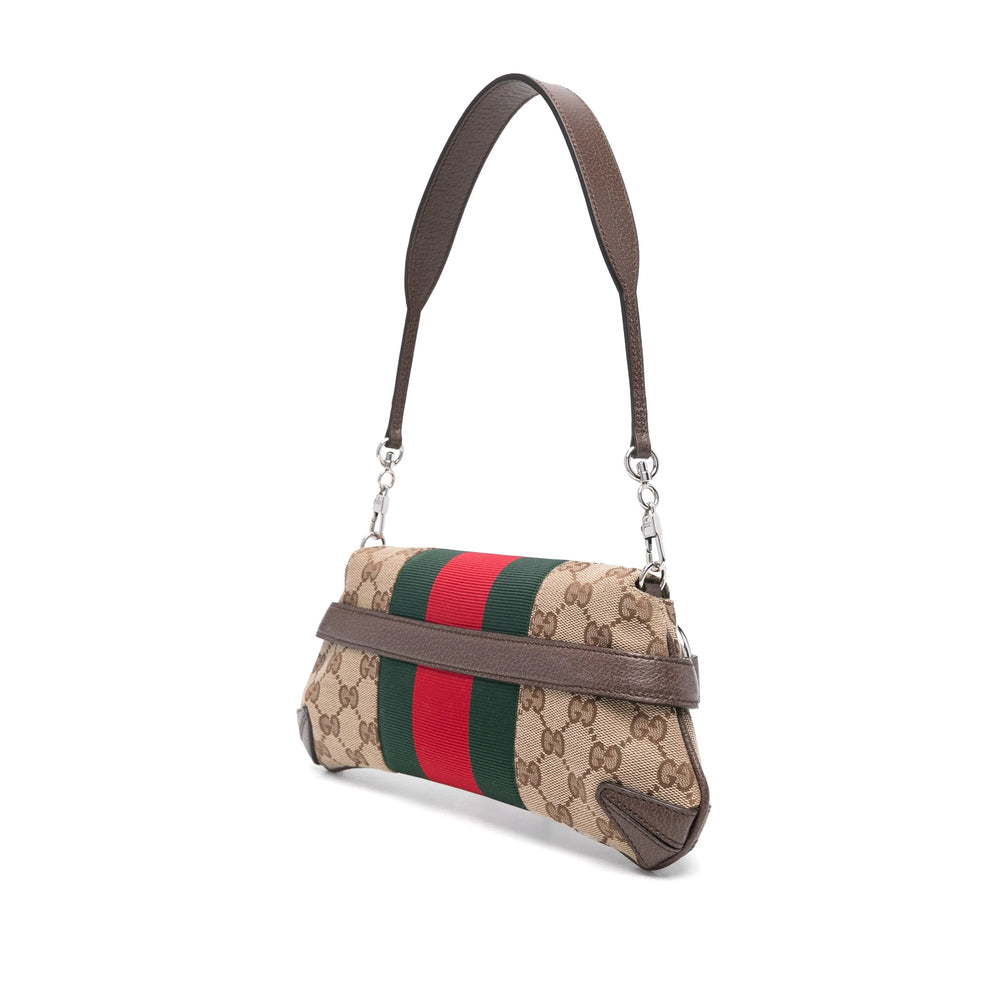 Gucci GG Supreme Horsebit Shoulder Bag – Beige & Brown
