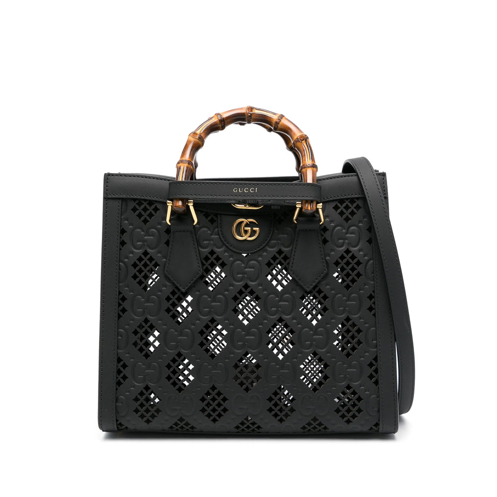Gucci Bamboo Leather Tote Bag – Black