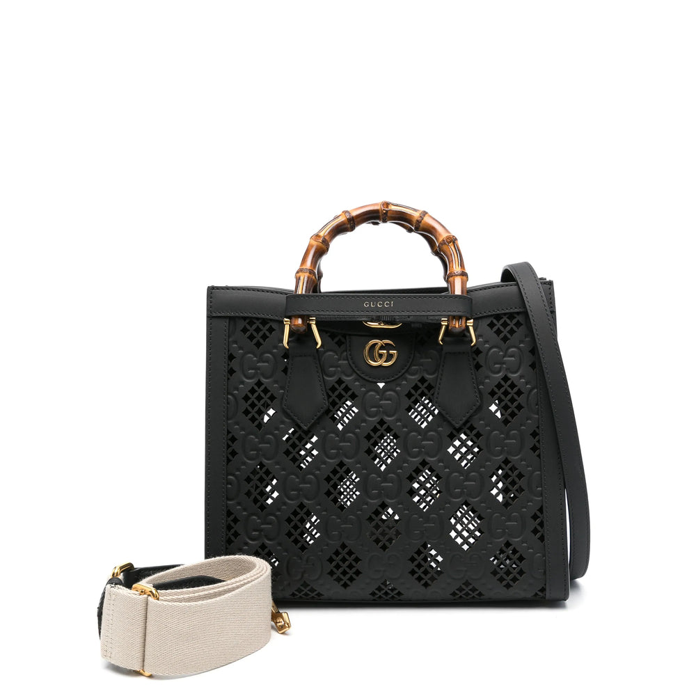 Gucci Bamboo Leather Tote Bag – Black