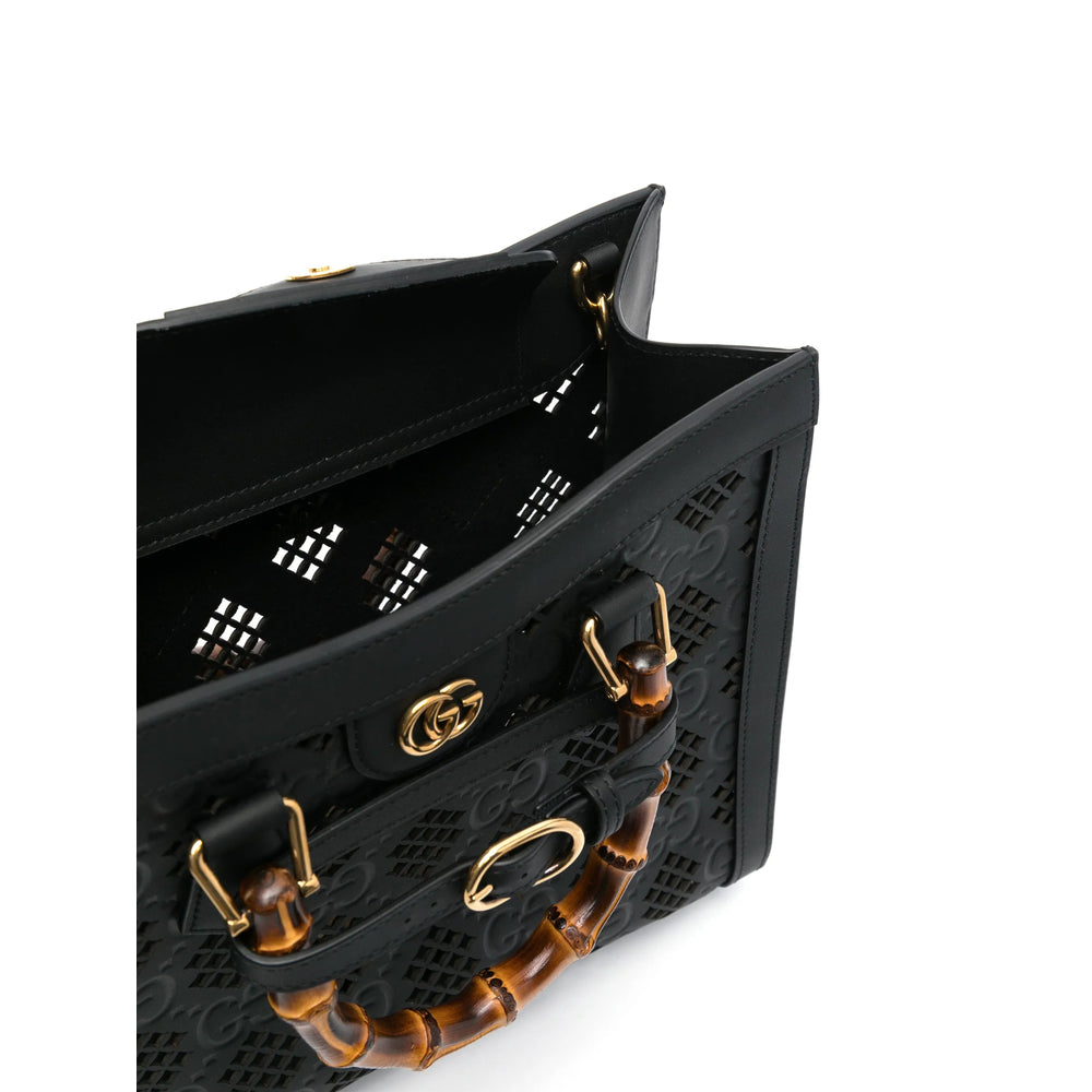 Gucci Bamboo Leather Tote Bag – Black