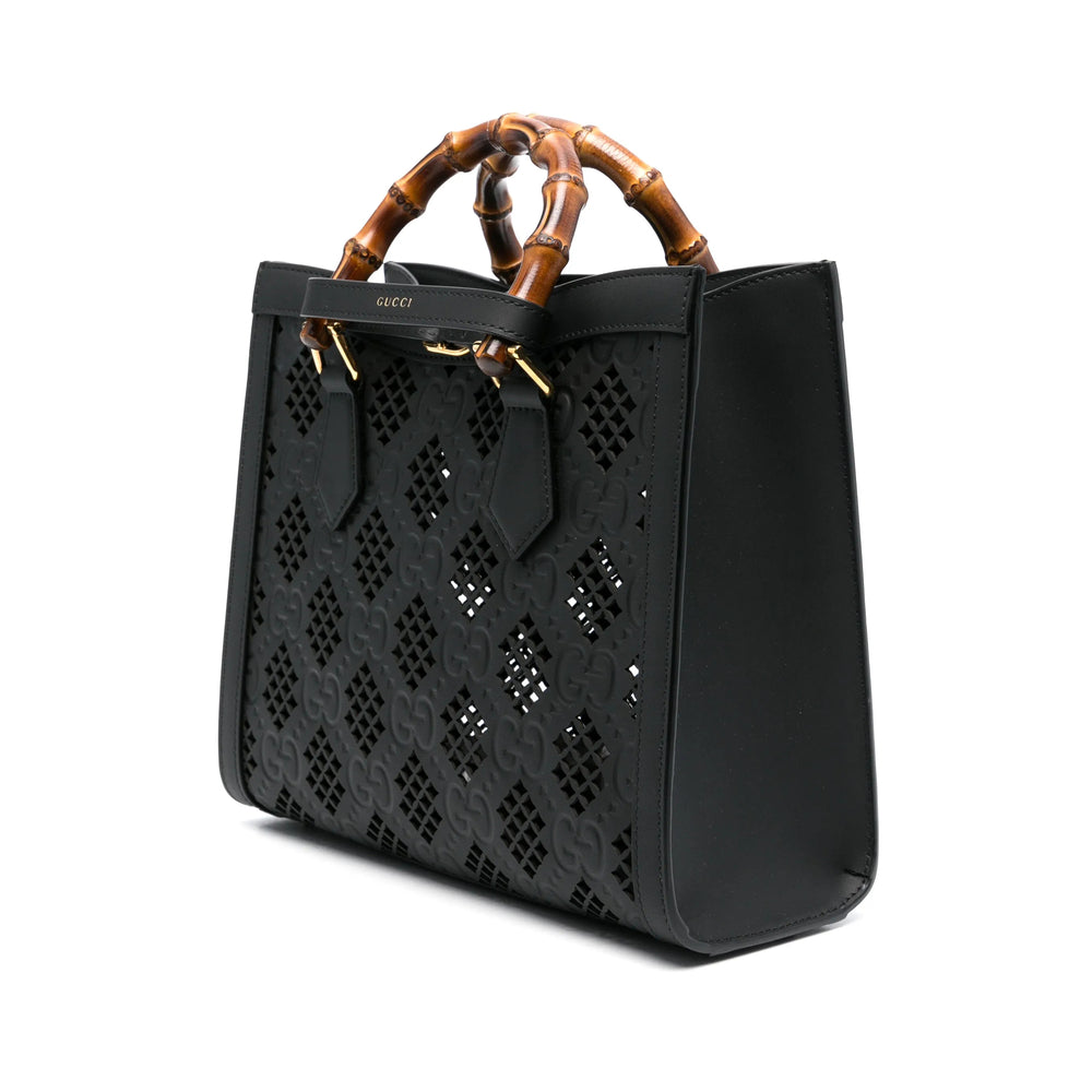 Gucci Bamboo Leather Tote Bag – Black