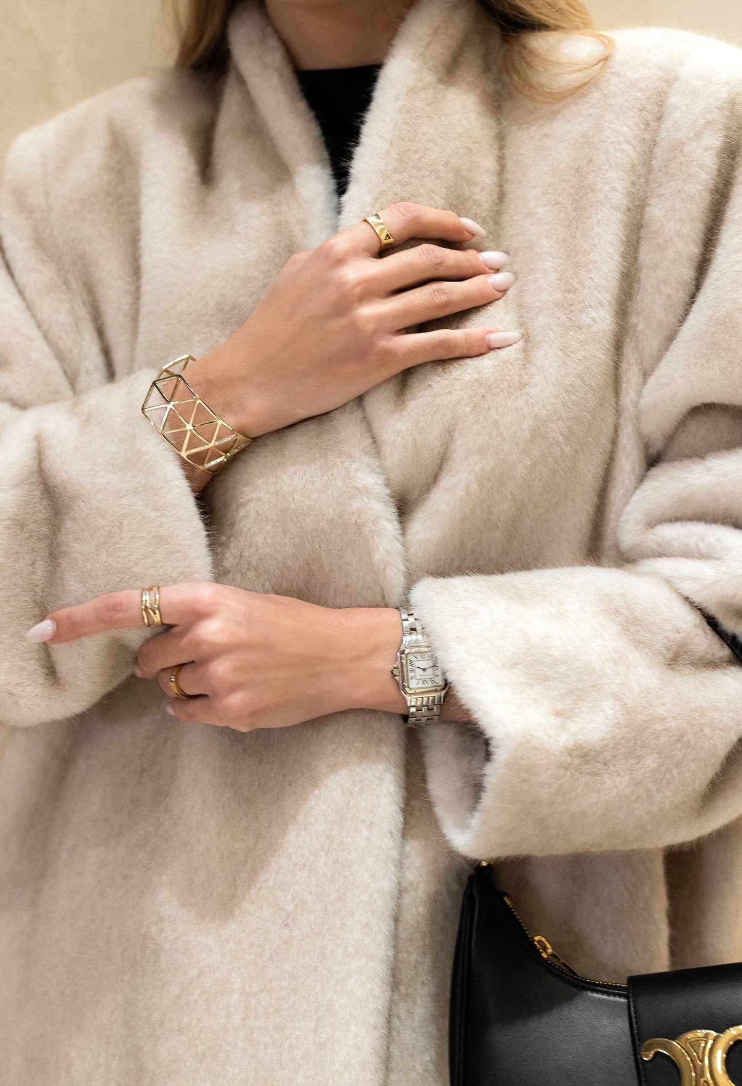 Sylvie Iconic Statement Fiber Coat in Ivory