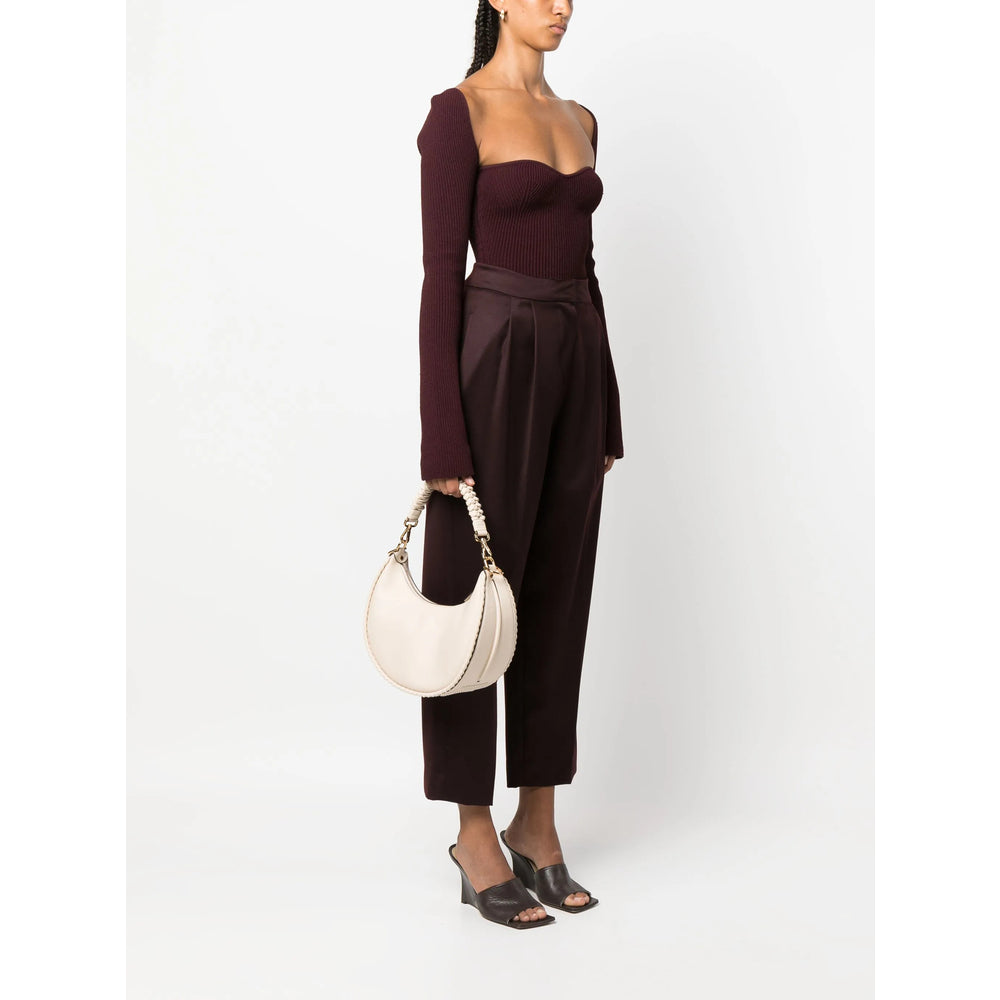 Fendi Braided Leather Shoulder Bag – Ivory White