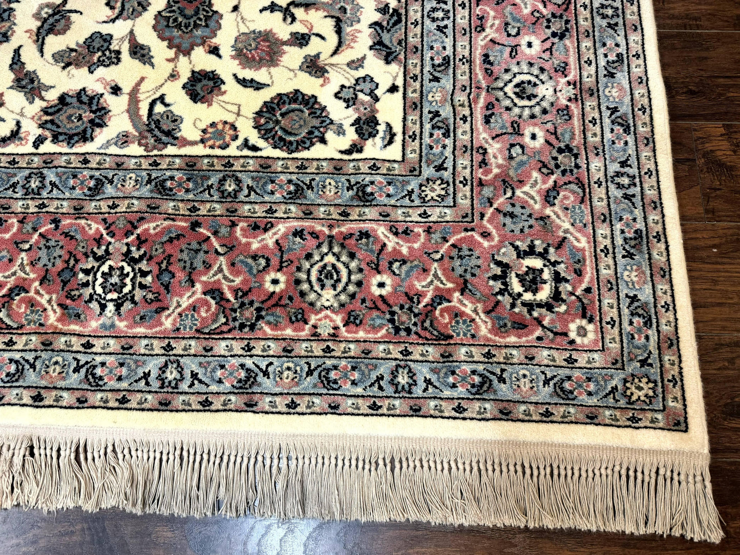 Karastan Rug 8.8 x 12, Ivory Rose Kashan #768, Wool Pile Karastan Carpet, Original 700 Series, Rare, Discontinued, Vintage