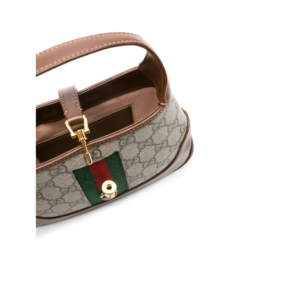 Gucci GG Supreme Web Shoulder Bag – Beige & Brown
