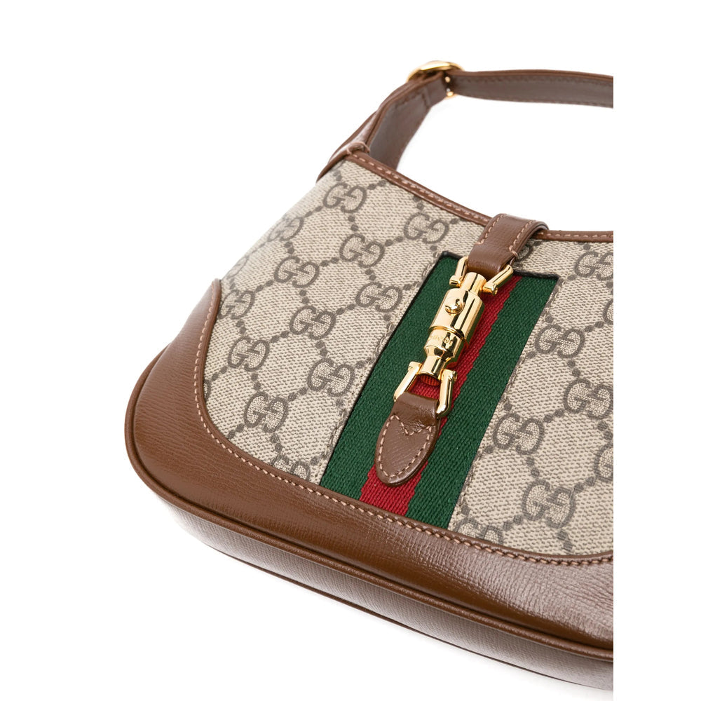 Gucci GG Supreme Web Shoulder Bag – Beige & Brown