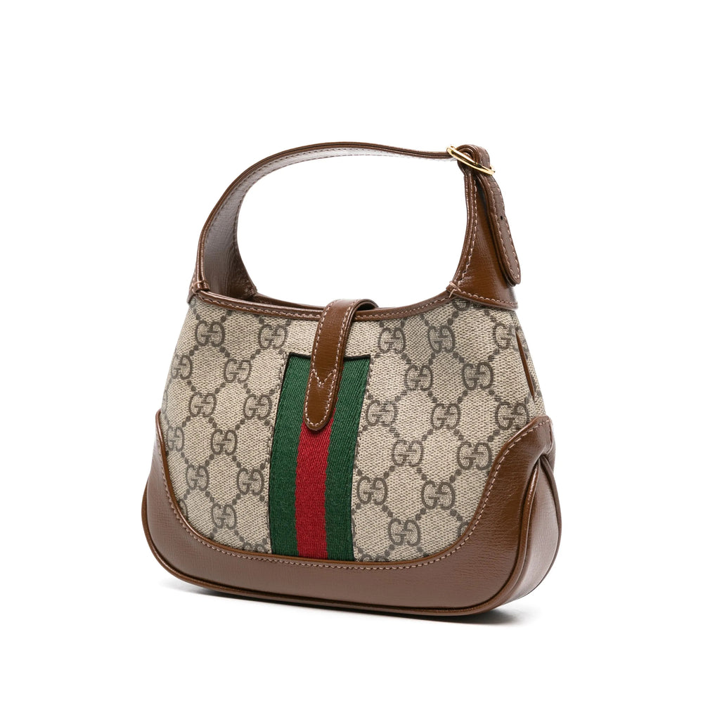 Gucci GG Supreme Web Shoulder Bag – Beige & Brown