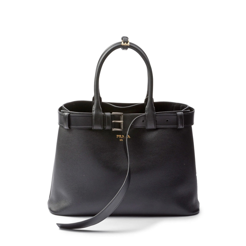 Prada Leather Tote Bag – Black