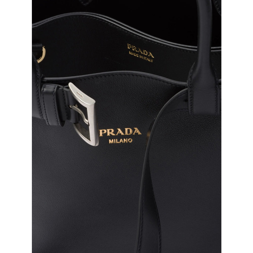 Prada Leather Tote Bag – Black