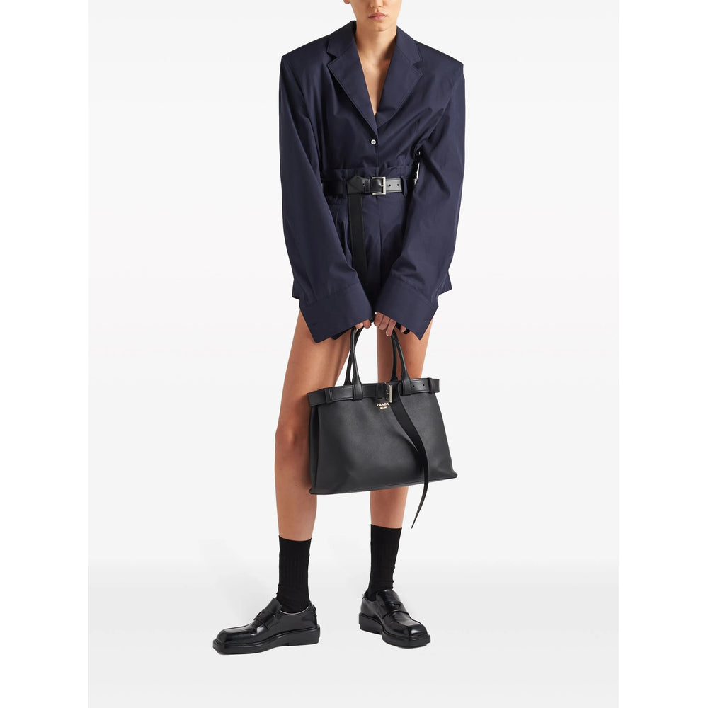 Prada Leather Tote Bag – Black