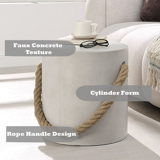 Gene - Fiber Concrete Accent Table - Gray