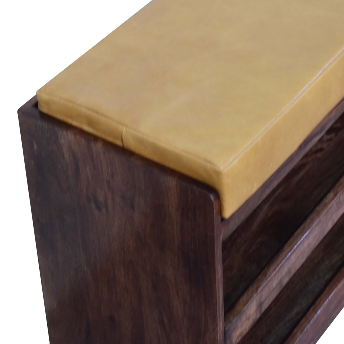 The Bridlewood Buffalo Leather Storage Bench — Tan