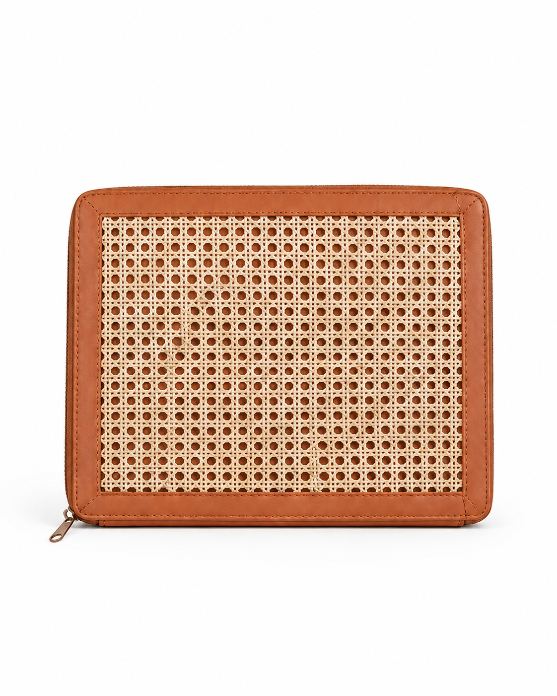 Raja Leather and Cane Carryall Bag