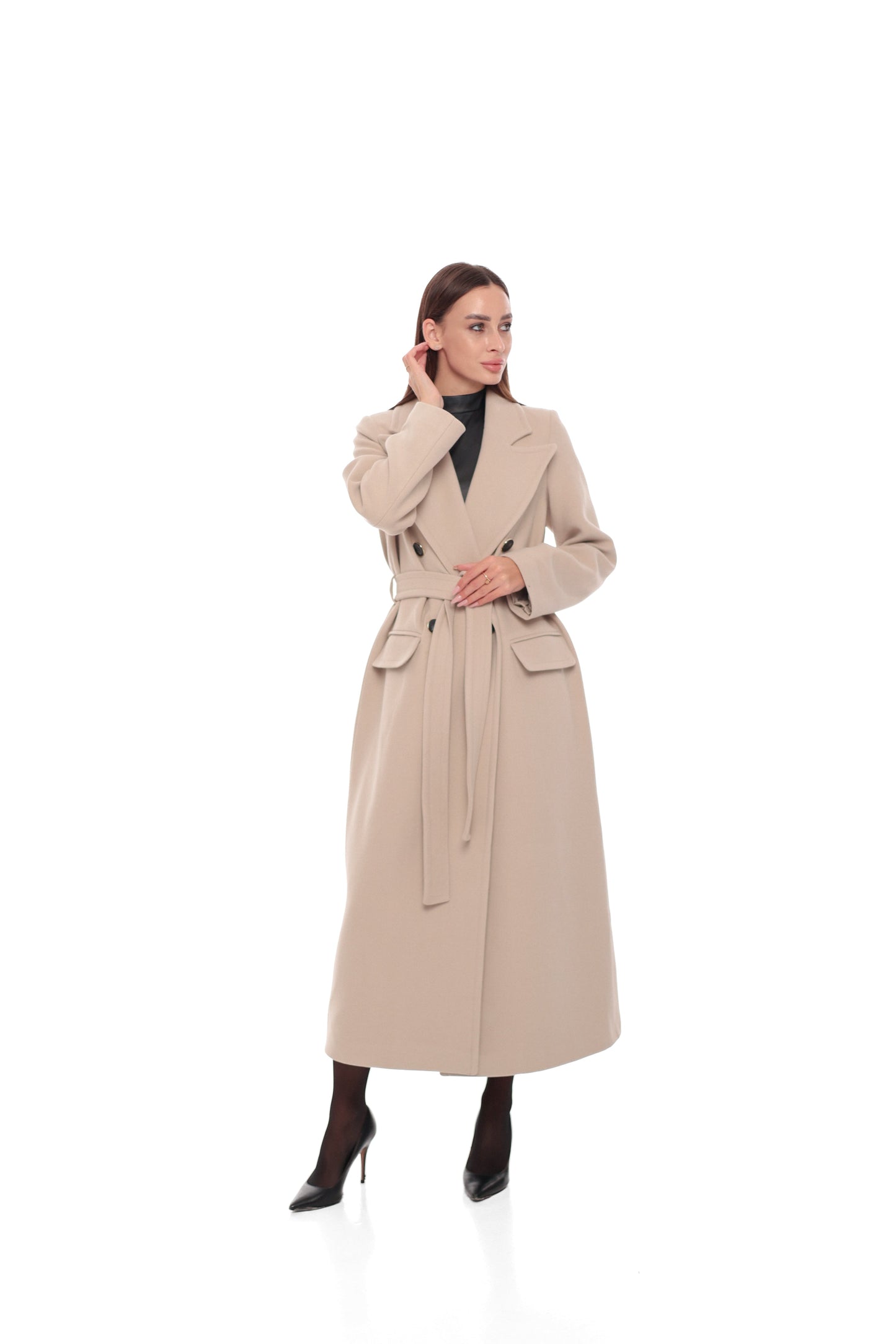 Pre-Order. Re-Stock Ships April 15, 2026. Stella Wool Blend Overcoat