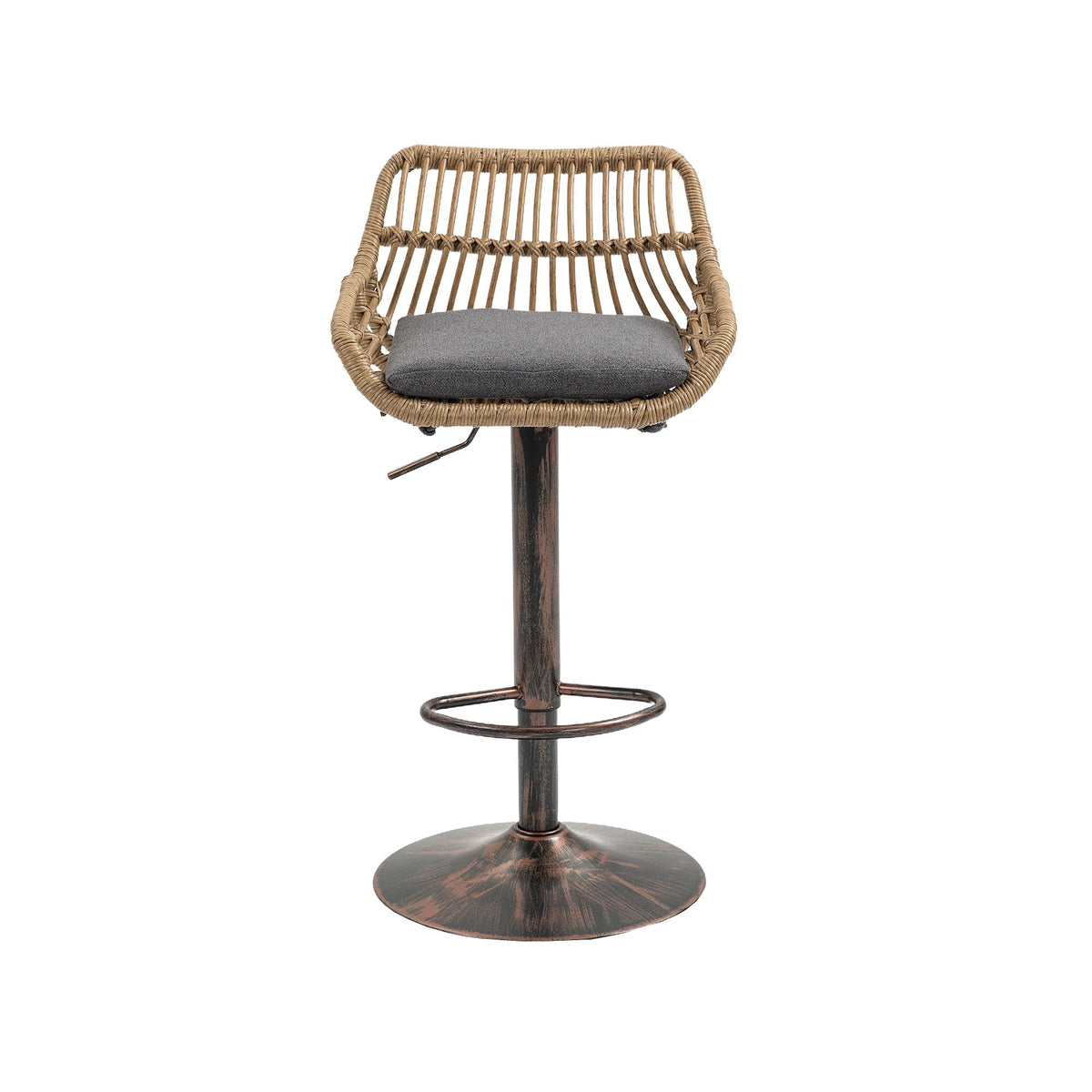 The Harbor Bar Adjustable Linen Swivel Stools — Set of 2