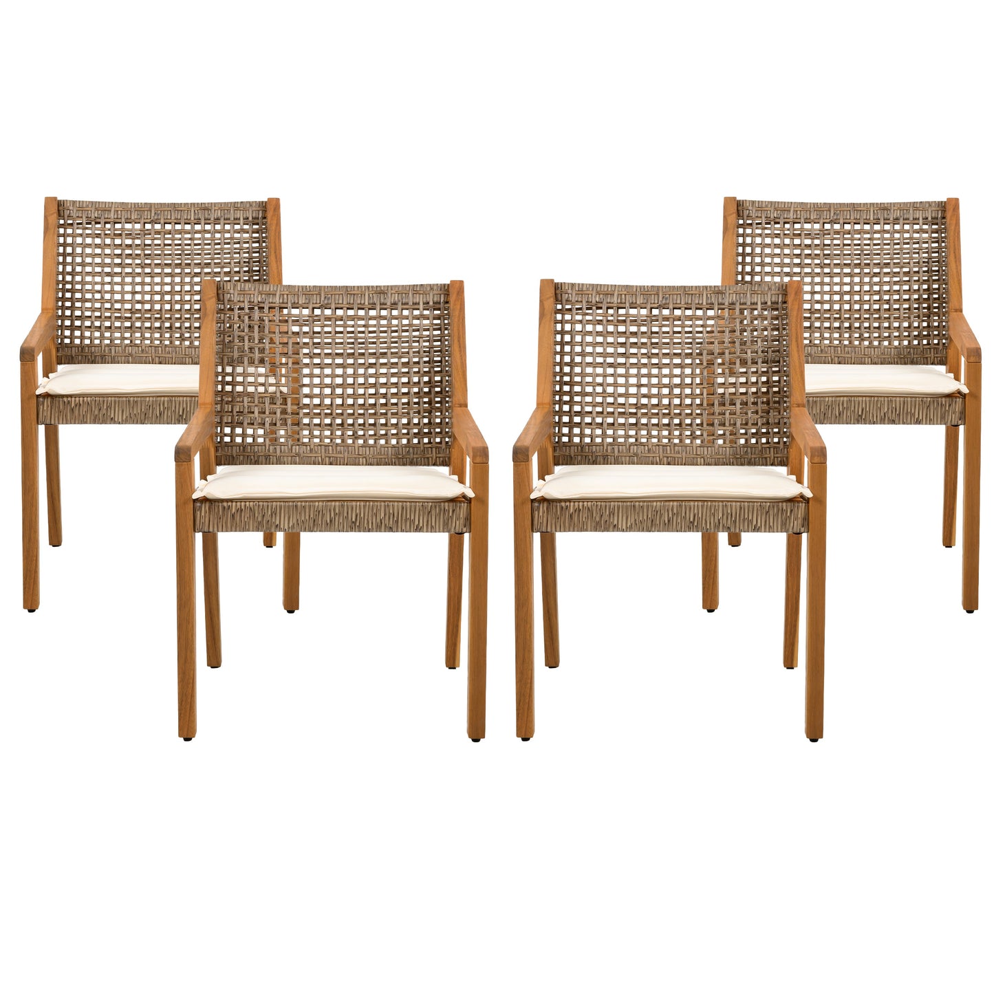 The Seabrook Acacia & Woven Outdoor Dining Chair
