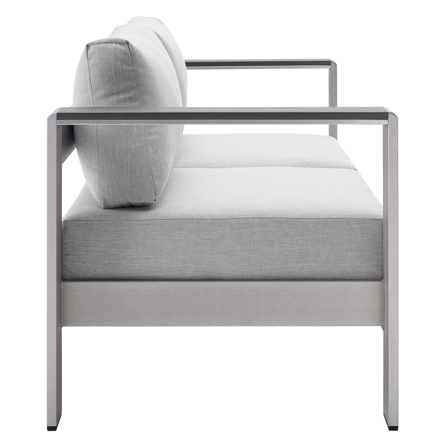 Shore Sunbrella¨ Fabric Aluminum Outdoor Patio Loveseat by Modway