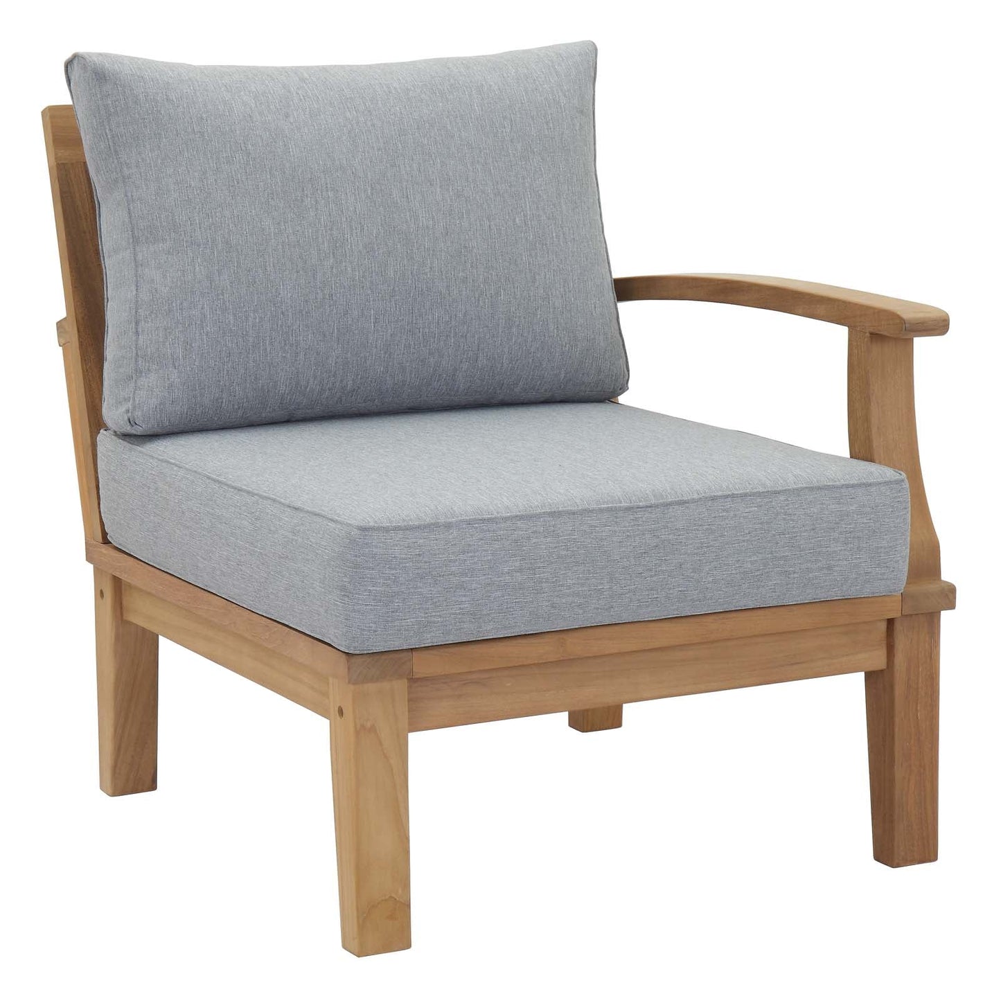 Seabrook Outdoor Patio Teak 5-Piece Lounge Set - Gray