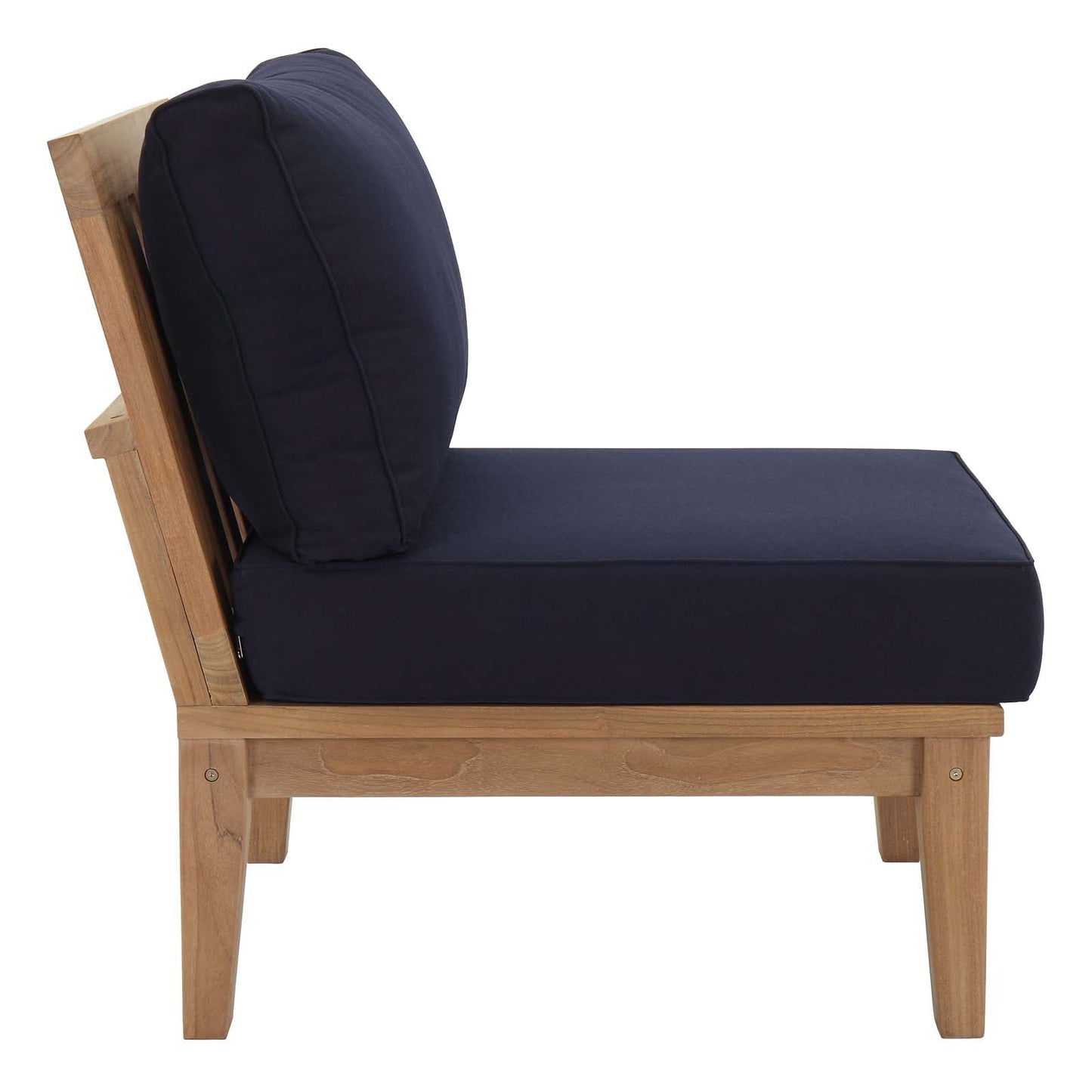 Seabrook Outdoor Patio Teak 3-Piece Modular Corner Lounge Set