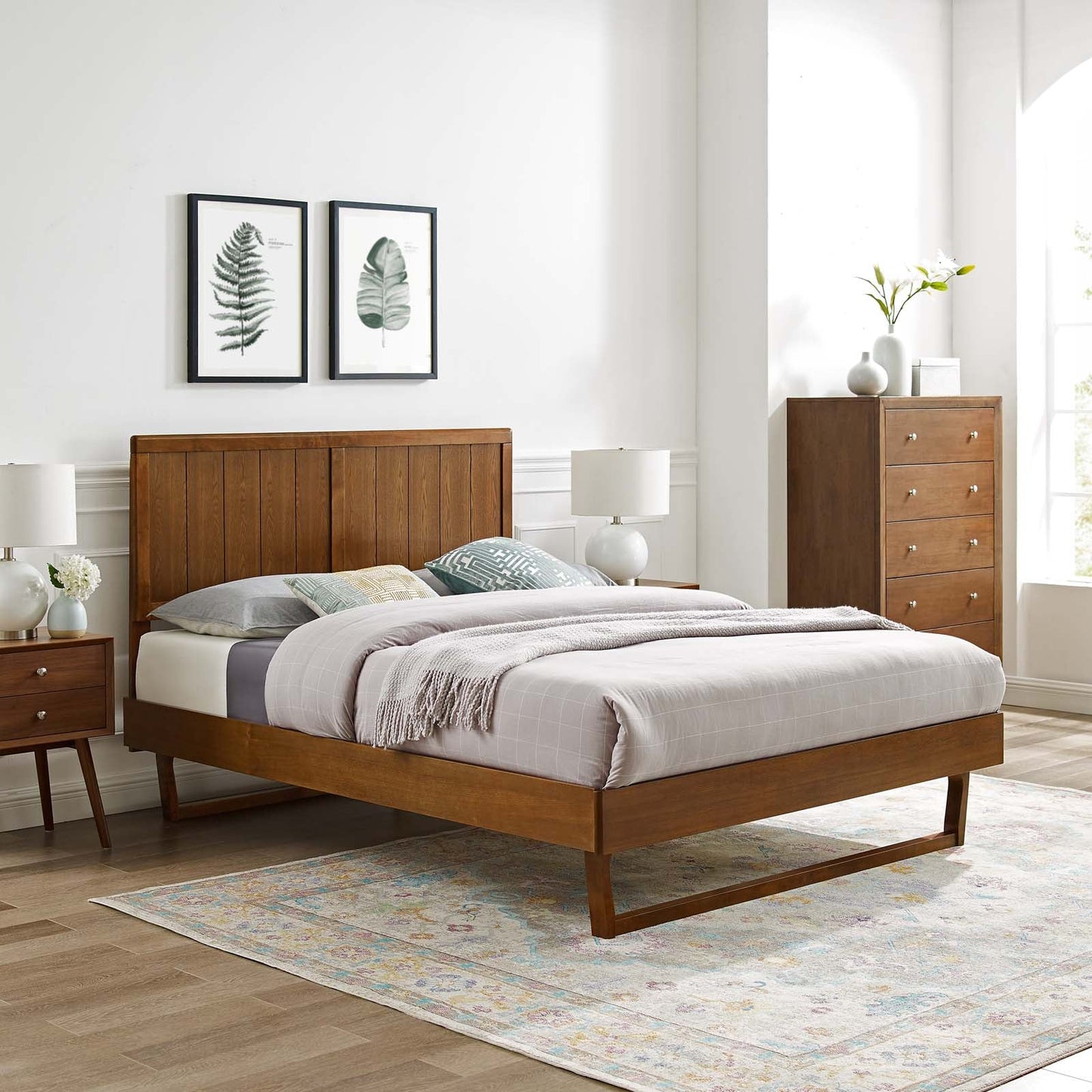 Alana Wood King Platform Bed With Angular Frame by Modway