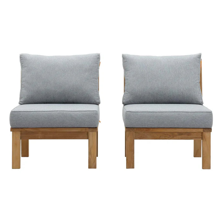 Seabrook 2-Piece Outdoor Modular Lounge Set - Gray