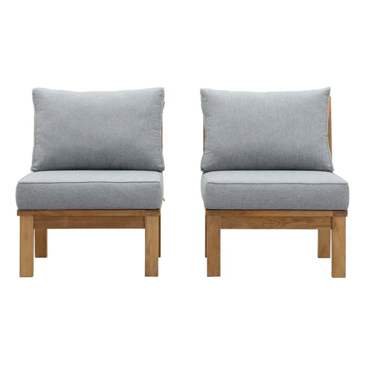 Seabrook 2-Piece Outdoor Modular Lounge Set - Gray