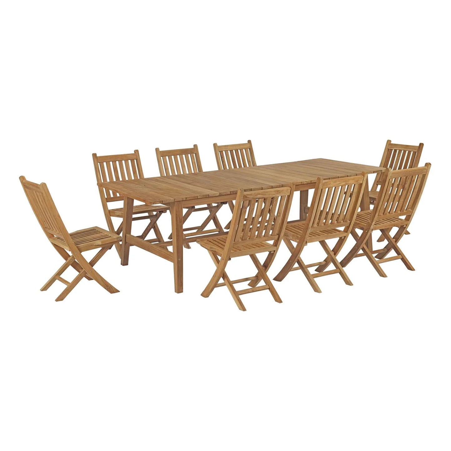 Seabrook 9-Piece Outdoor Patio Teak Dining Set