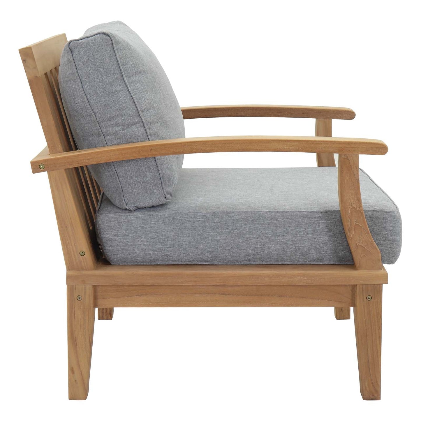 Seabrook Outdoor Patio Teak 3-Piece Conversation Set - Gray