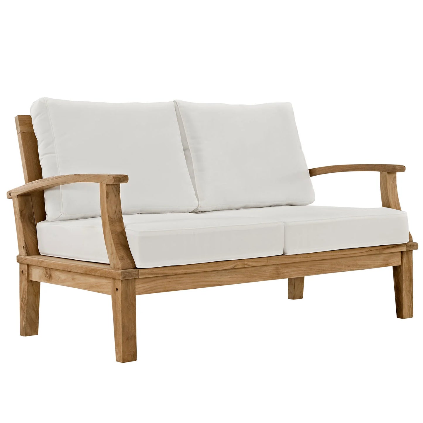 Seabrook Outdoor Teak Loveseat - White