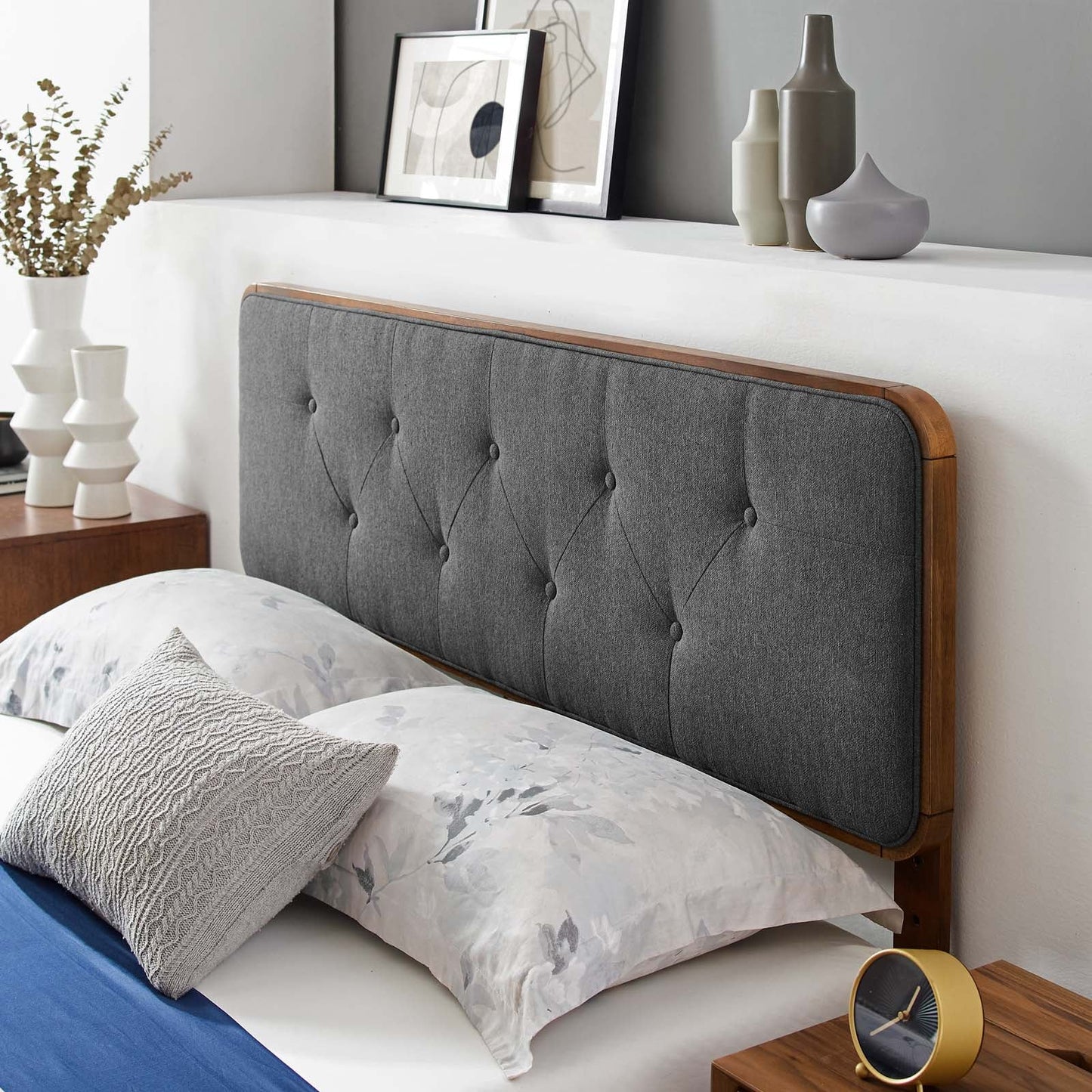 Bridgette Wood King Platform Bed With Angular Frame by Modway