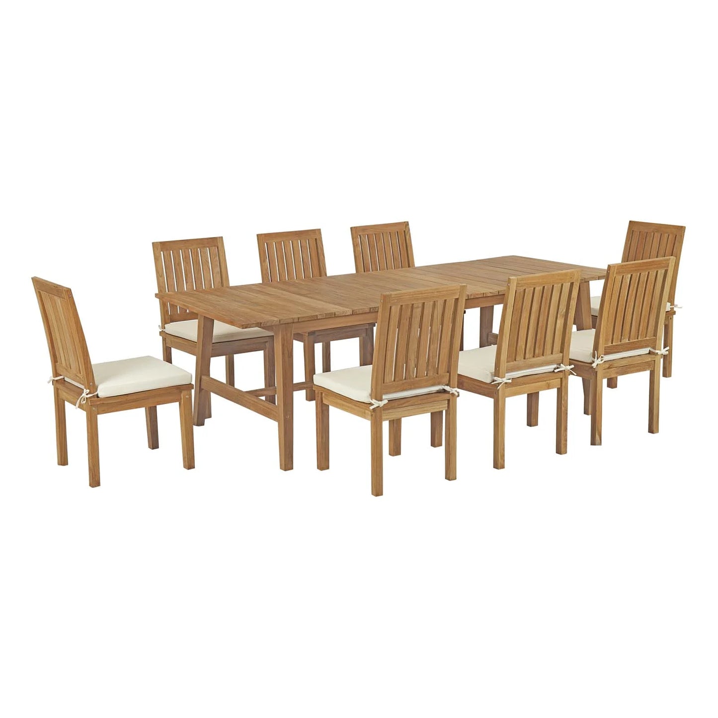 Seabrook Outdoor Patio Teak 9-Piece Dining Set