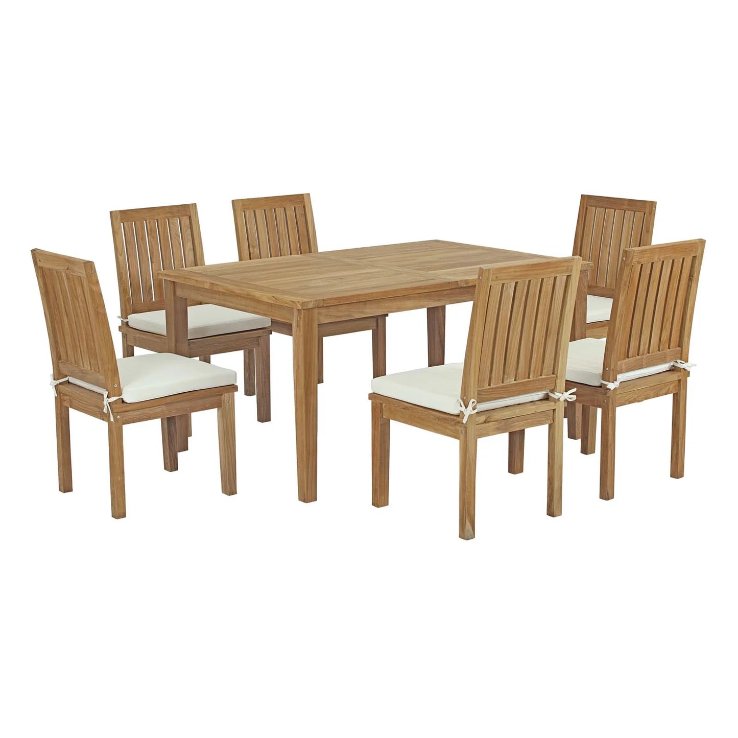 Seabrook 7-Piece Outdoor Patio Teak Dining Set