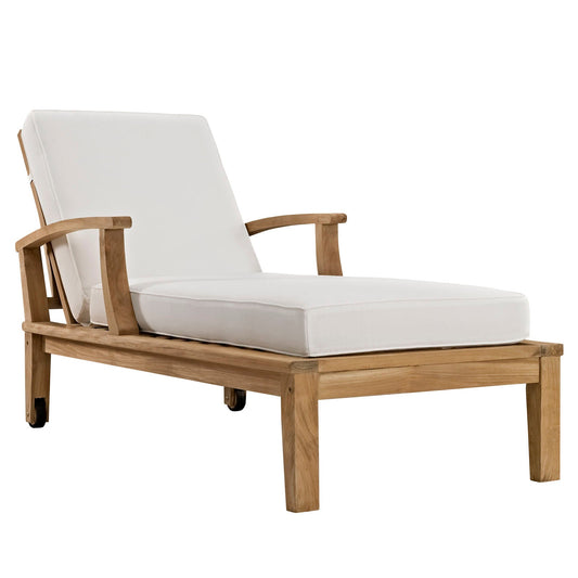 Seabrook Outdoor Teak Chaise Lounge