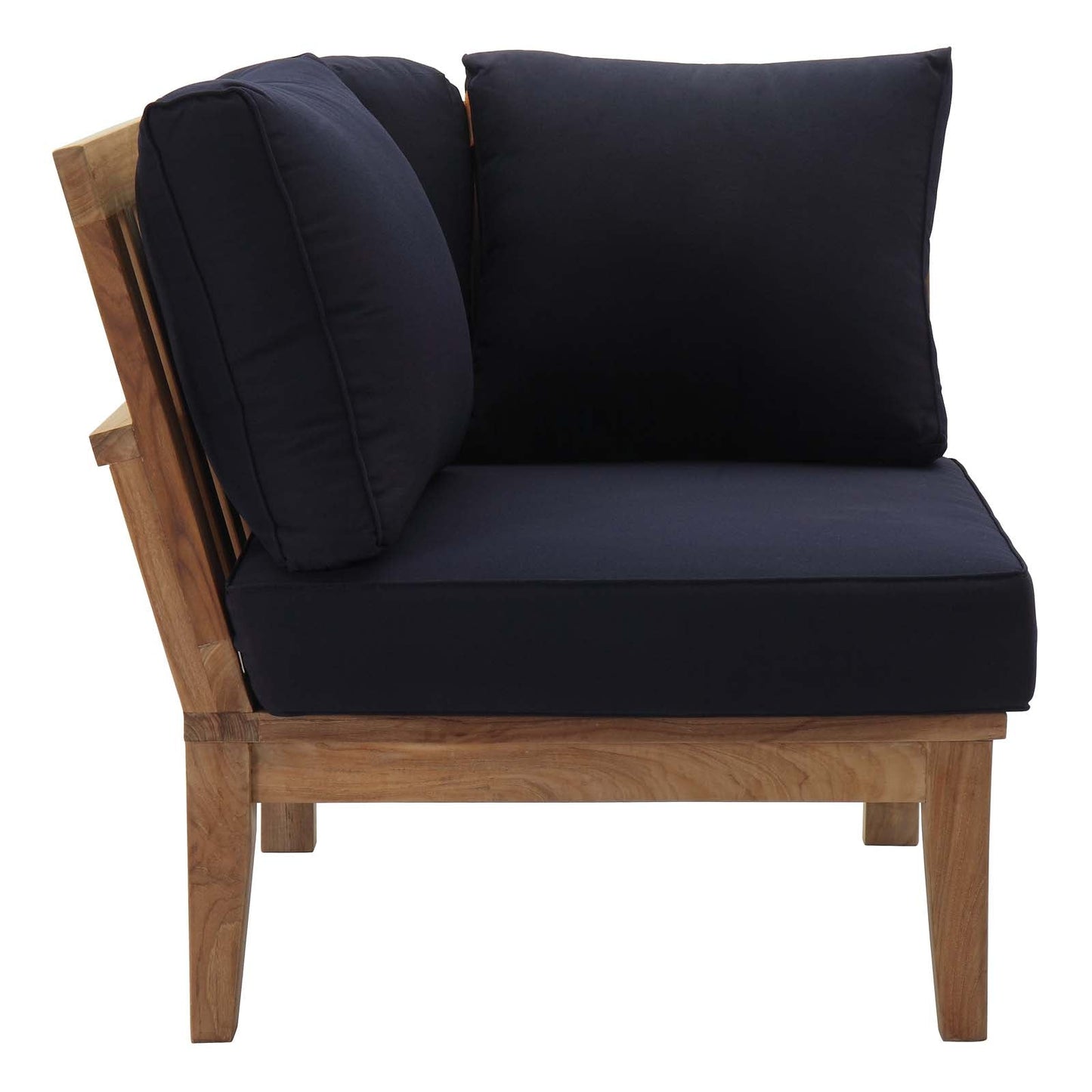 Seabrook Outdoor Patio Teak 3-Piece Modular Corner Lounge Set