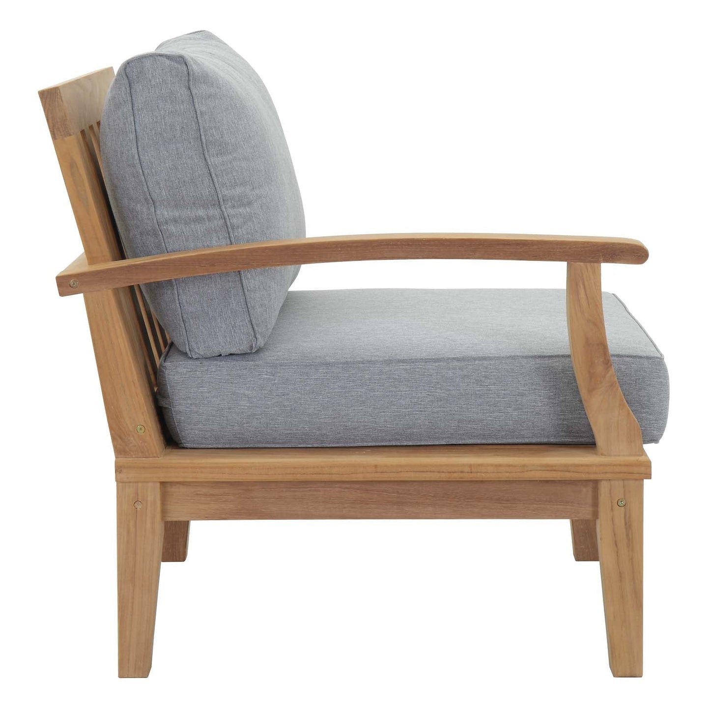 Seabrook Outdoor Patio Teak 5-Piece Lounge Set - Gray